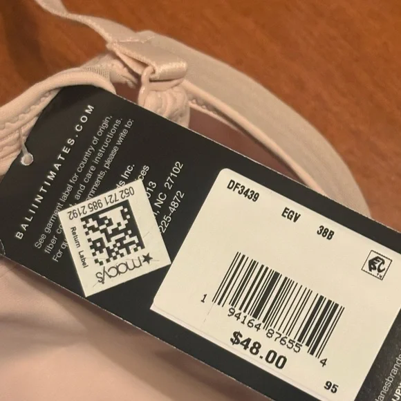 NWT Bali Smoothing Bra 38B Cream Breathable Comfortlite Underwire - Picture 6 of 10